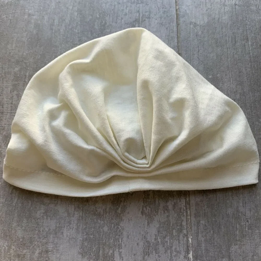 Los Angeles Boutique Ivory Beige Turban Bow Boho Hat Cap NEW One Size Baby Girl